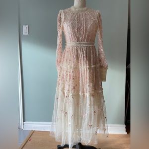 Needle & Thread sequin embroidery dress.
